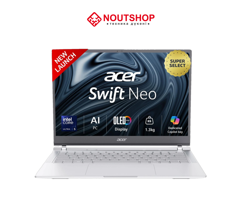 Acer Swift Neo SFN14-54H | Intel Core Ultra 5 115U | Intel Graphics | 16GB LPDDR5 | 512GB SSD | 14" WUXGA OLED