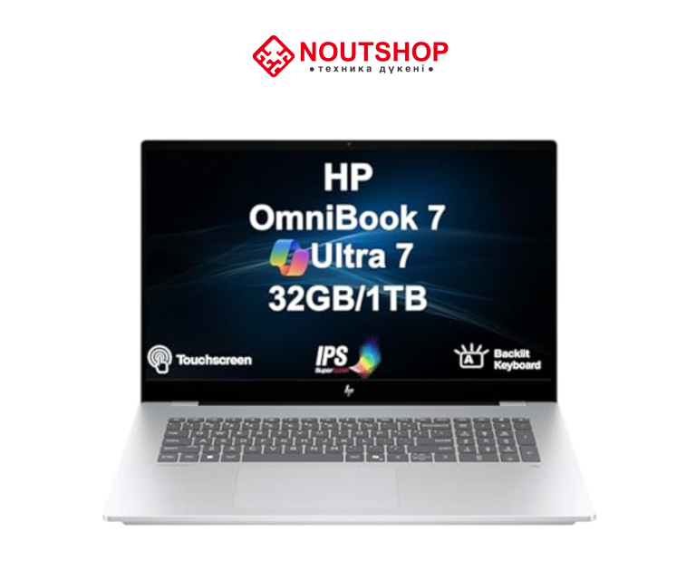 HP OmniBook 7 Laptop 17-dc0xxx | Intel Core Ultra 7 258V | Intel Arc 140V | 32GB RAM | 1TB SSD | 17.3" FHD IPS Touchscreen (Open Box)