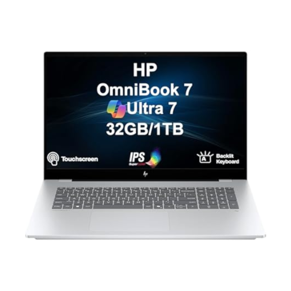 HP OmniBook 7 Laptop 17-dc0xxx | Intel Core Ultra 7 258V | Intel Arc 140V | 32GB RAM | 1TB SSD | 17.3" FHD IPS Touchscreen (Open Box)